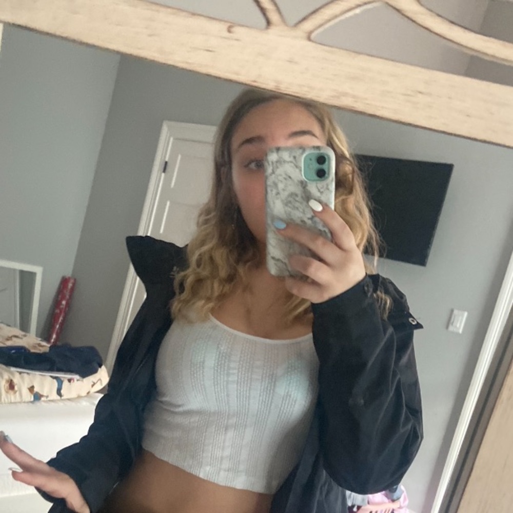 White crop top